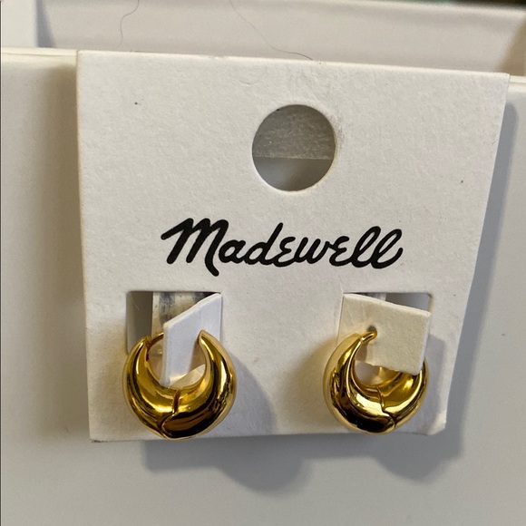Madewell Jewelry - Madewell Shiny Gold Crescent Earrings